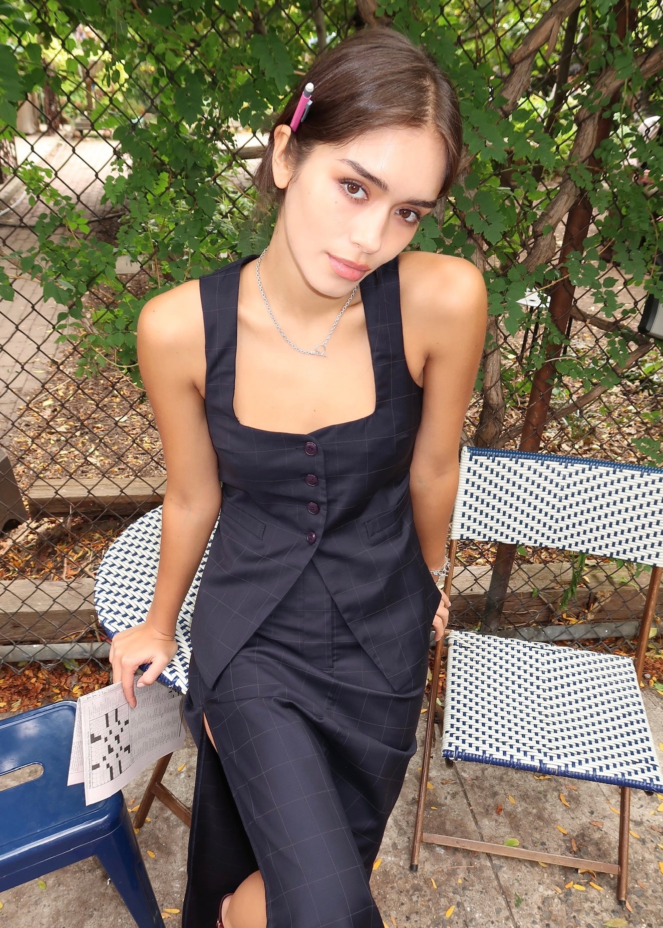 Connor Vest in Navy Plaid – Isalis