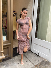 Load image into Gallery viewer, Mariposa Lace Midi Dress in Maroon

