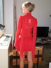 Eda Mini Skirt in Red Love