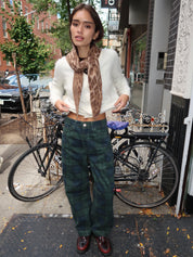 Neve Jeans in Over Dye Check Navy