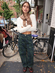 Neve Jeans in Over Dye Check Navy