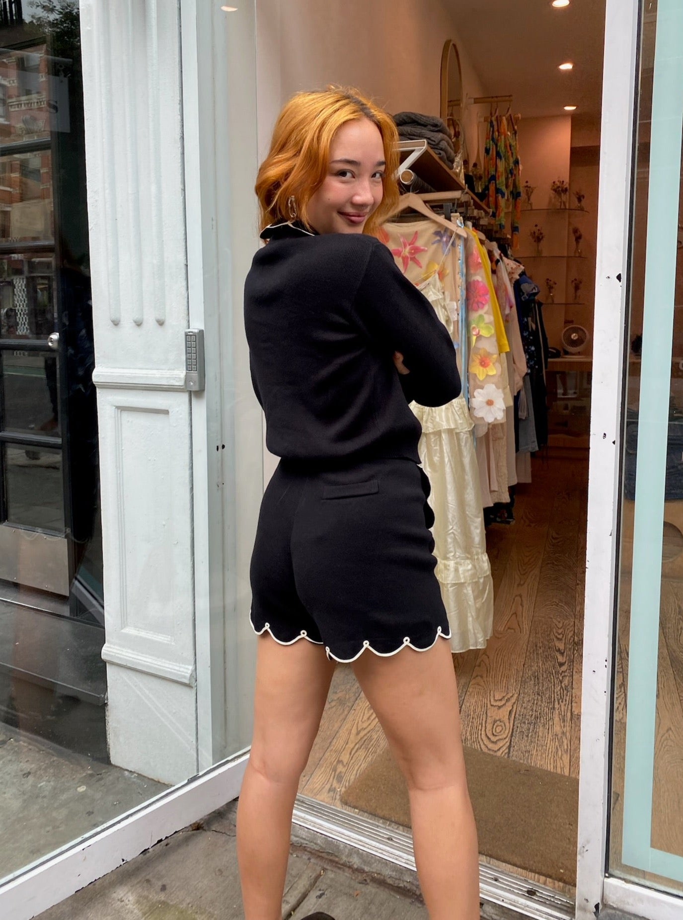 Hostess Knit Skort in Black