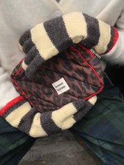 Quilted Make Up Bag in Dark Leopard