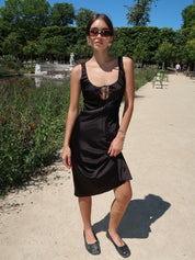Andie Keyhole Midi Dress in Black