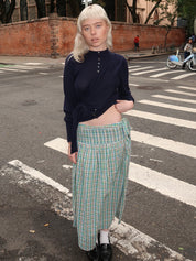 Josie Midi Skirt in Picnic Check Multi