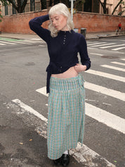 Josie Midi Skirt in Picnic Check Multi