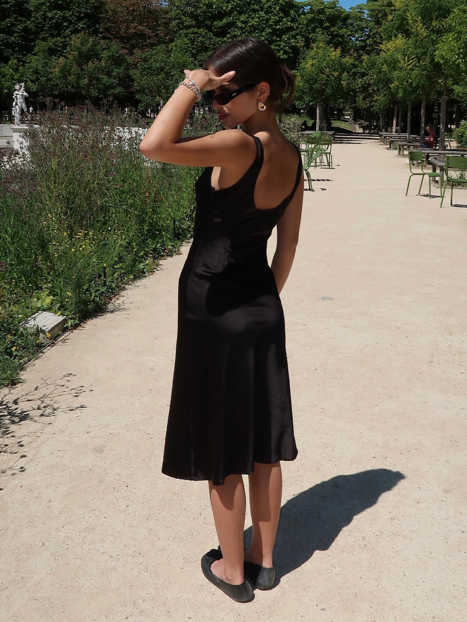 Andie Keyhole Midi Dress in Black