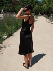 Andie Keyhole Midi Dress in Black