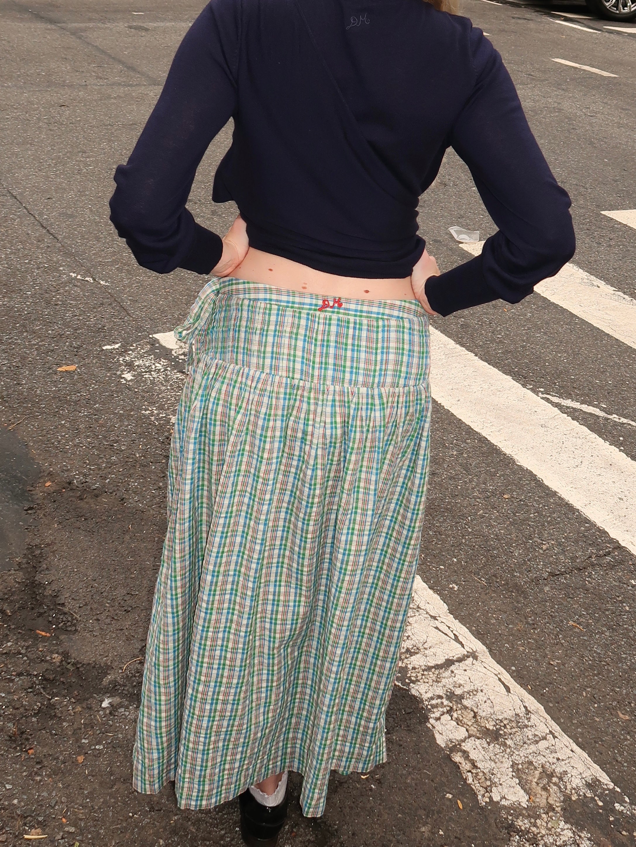 Josie Midi Skirt in Picnic Check Multi