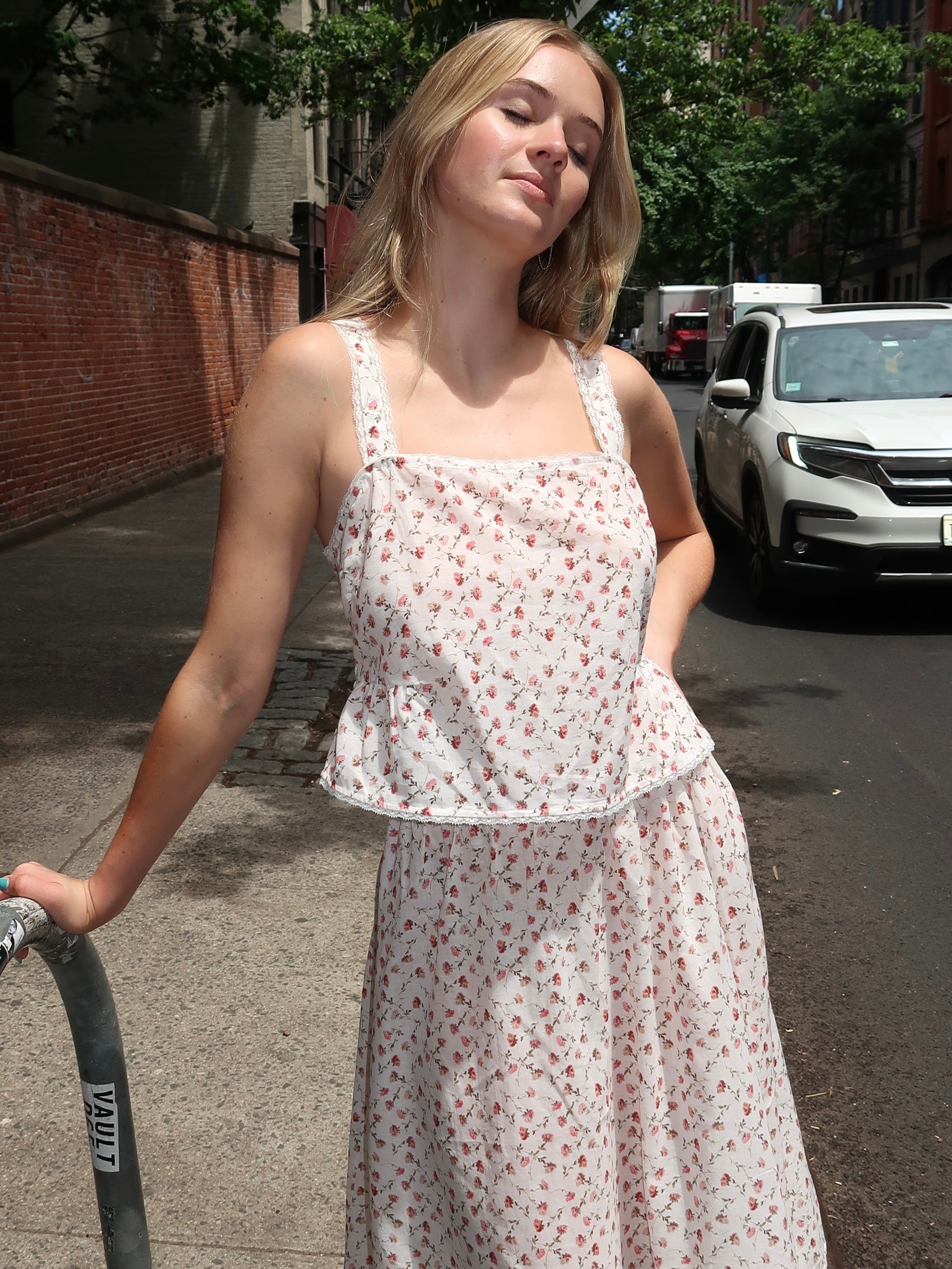 Charlotte Top in Watercolour Floral