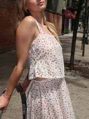 Charlotte Top in Watercolour Floral