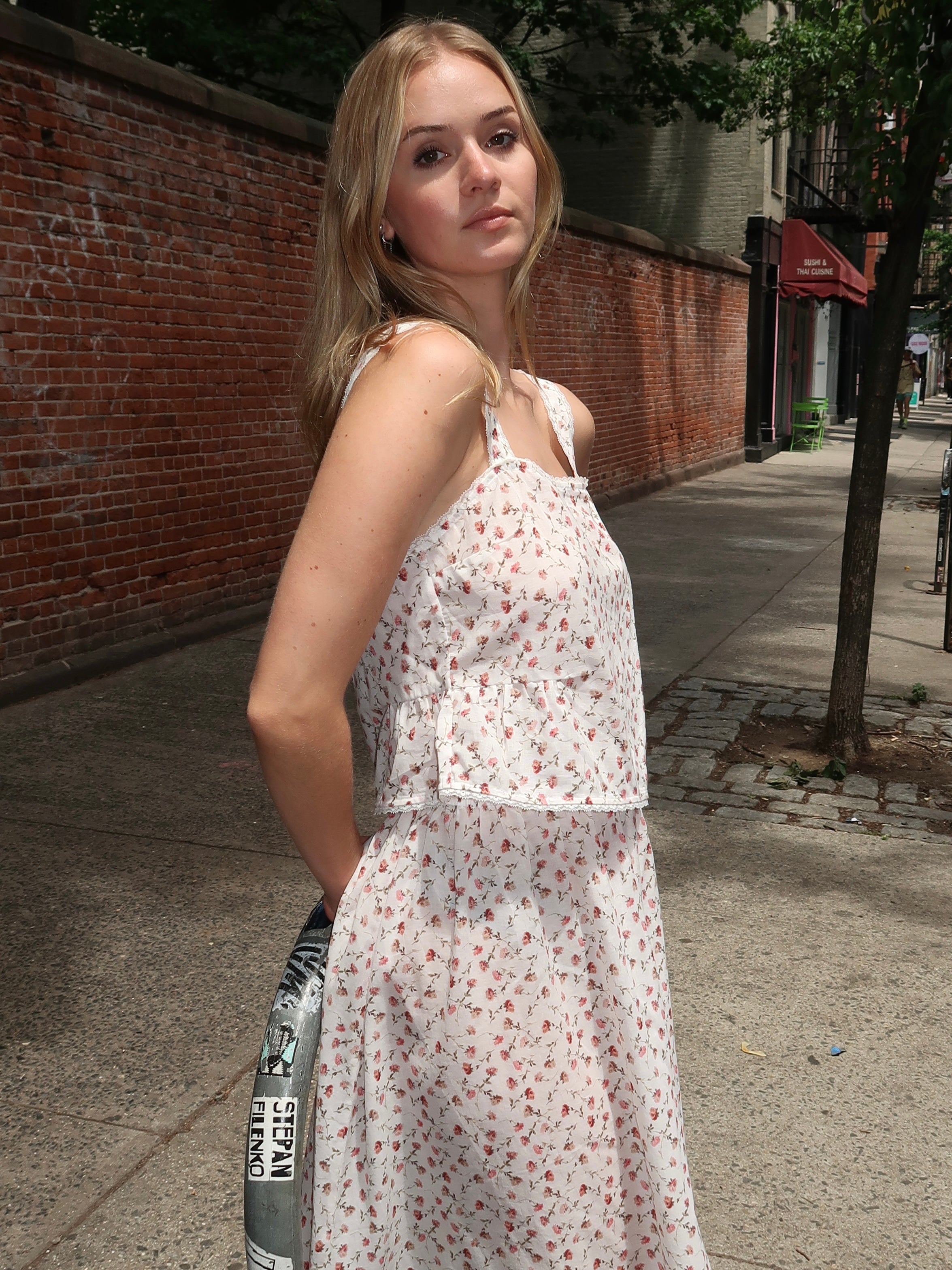Charlotte Top in Watercolour Floral