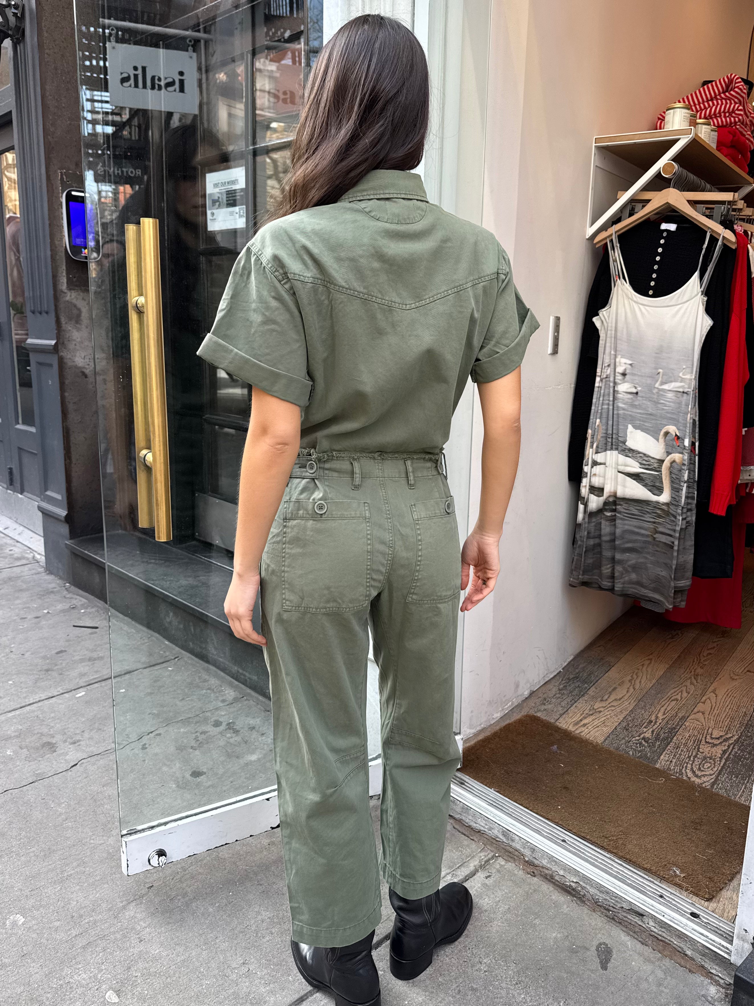 Pippa Curved Leg Jumpsuit in Meadow