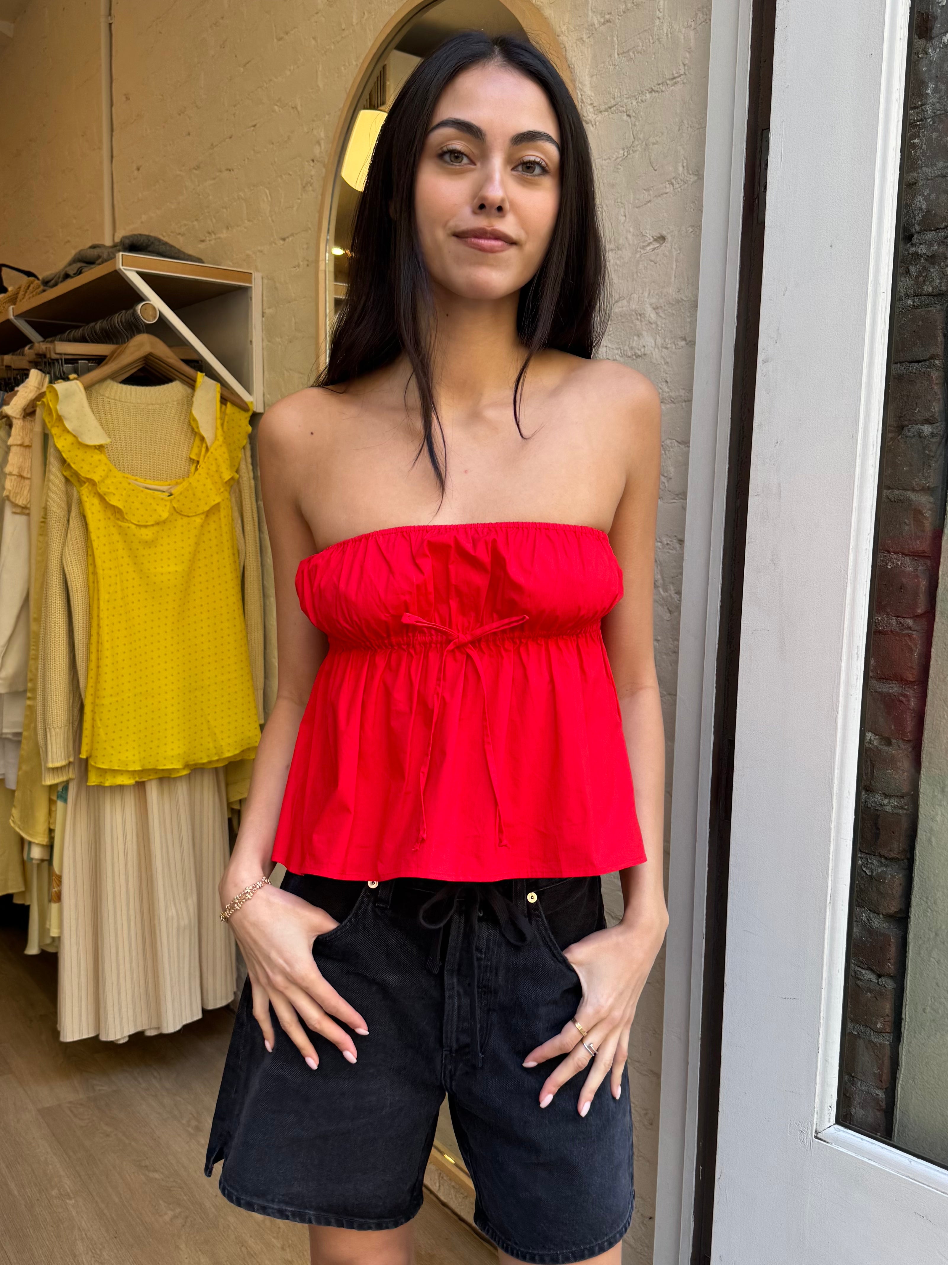 Odessa Tube Top in Red