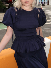Becca Multi Way Blouse in Navy