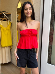 Odessa Tube Top in Red