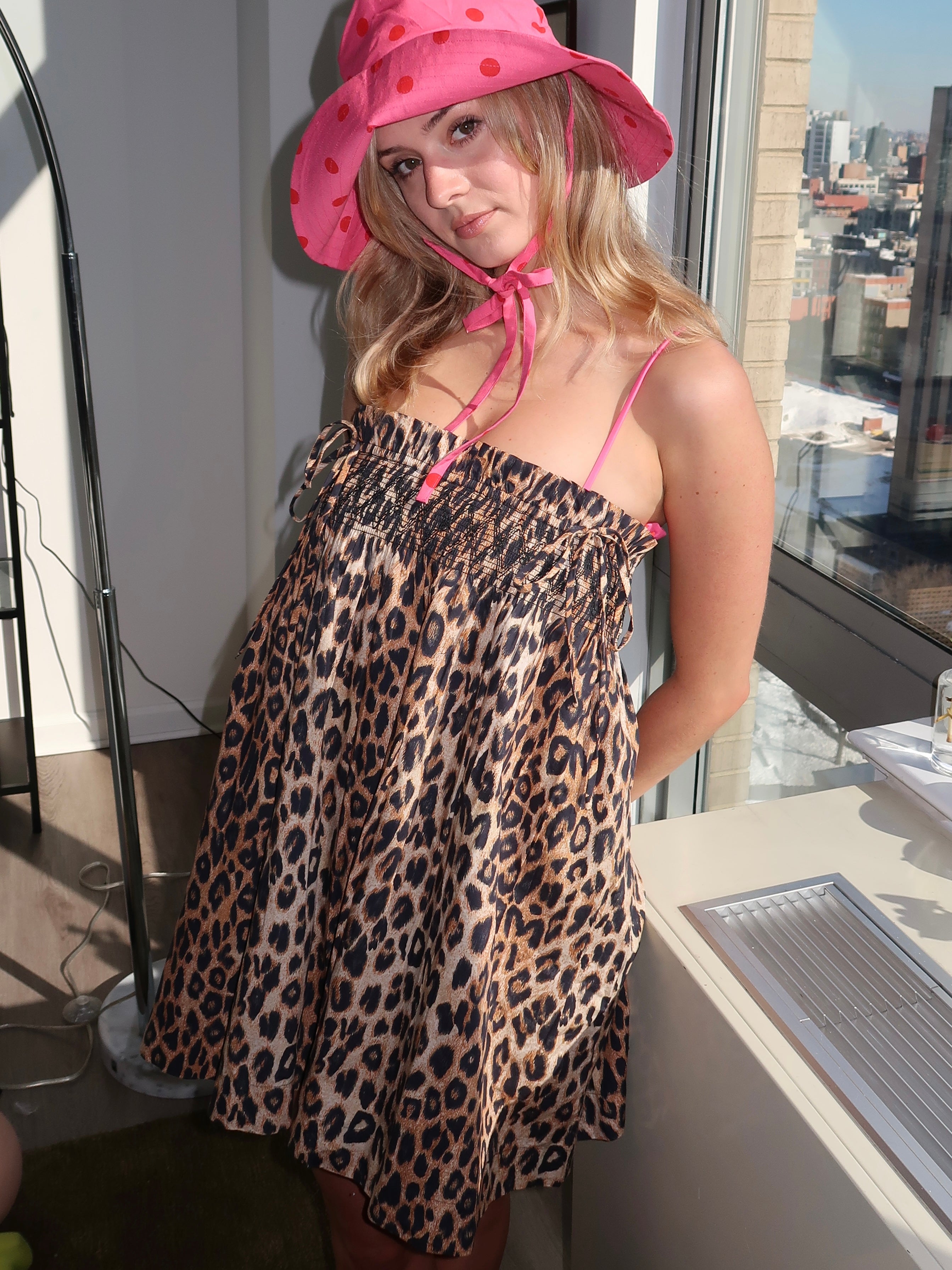 Lilo Mini Dress in Leopard Isalis Lilo Mini Dress in Leopard Isalis