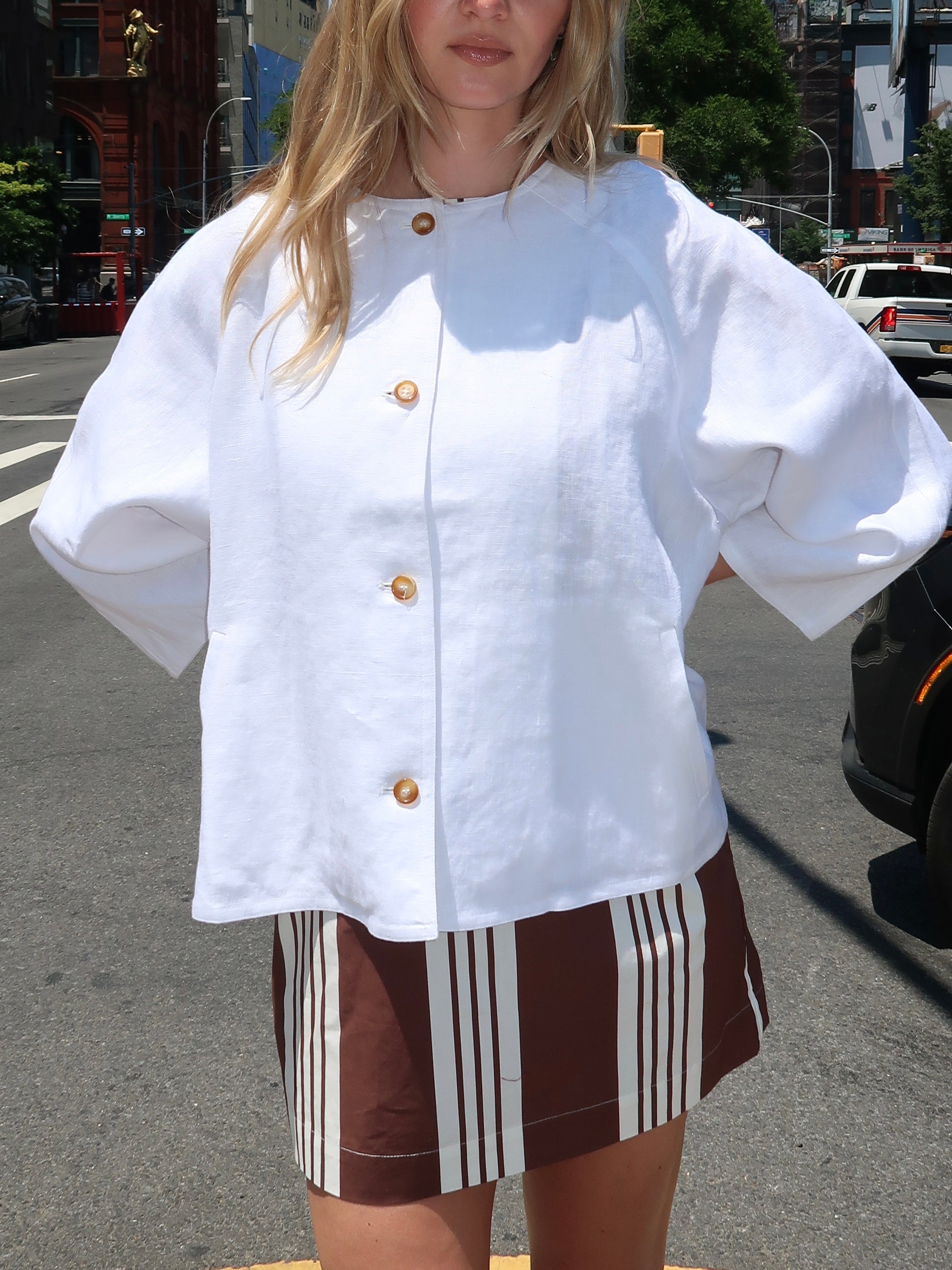 Olivia Blouse in Ivory