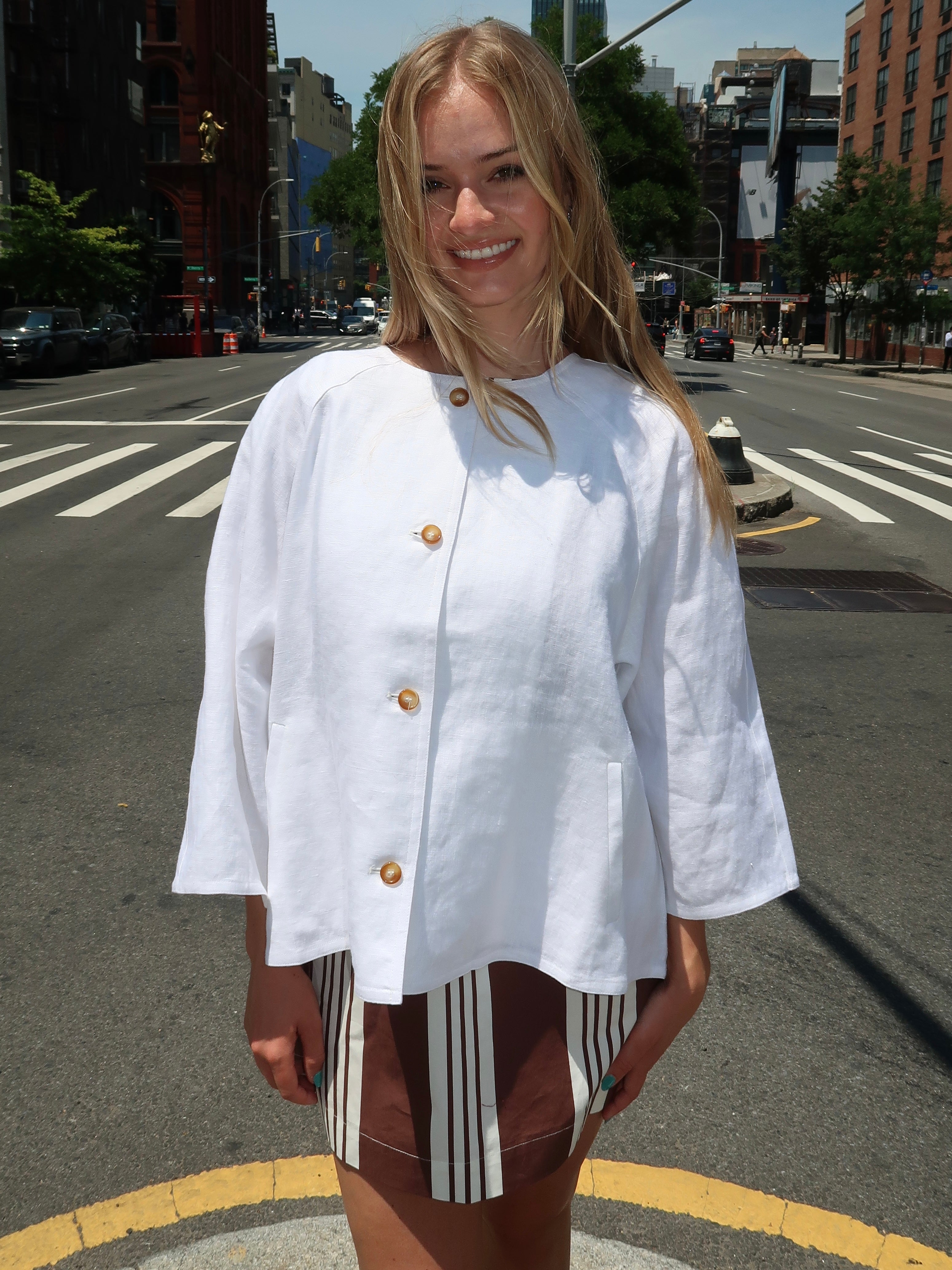 Olivia Blouse in Ivory