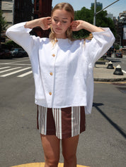 Olivia Blouse in Ivory