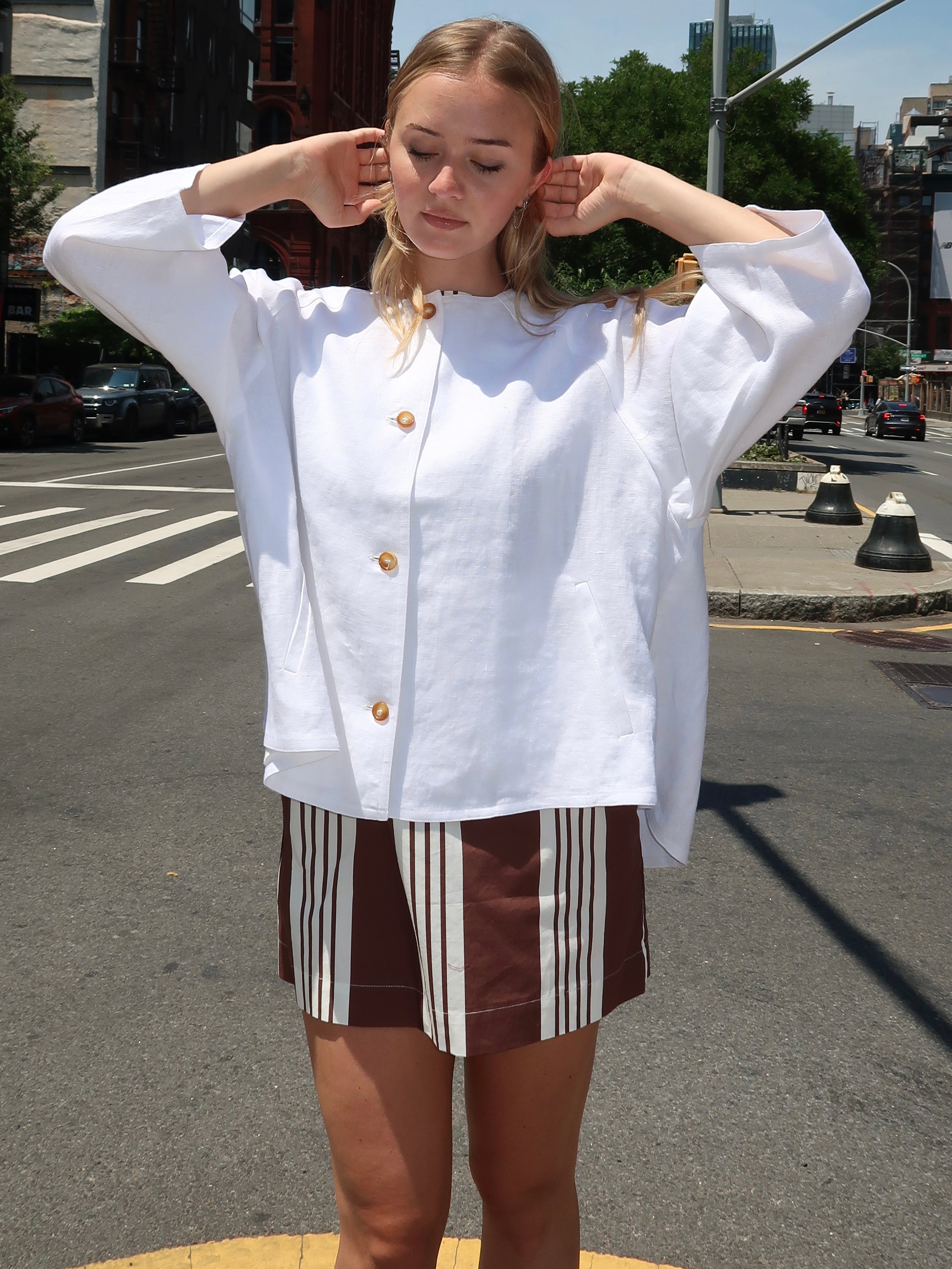 Olivia Blouse in Ivory