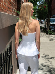 Florence Strapless Top in Linen
