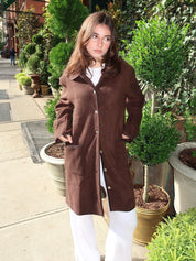 Polar Fleece Coat in Espresso