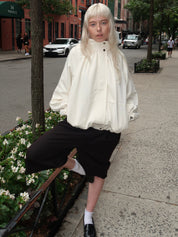 Isaak Bomber Jacket in Cream