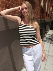Darcy Top in Cream & Black