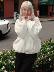 Isaak Bomber Jacket in Cream