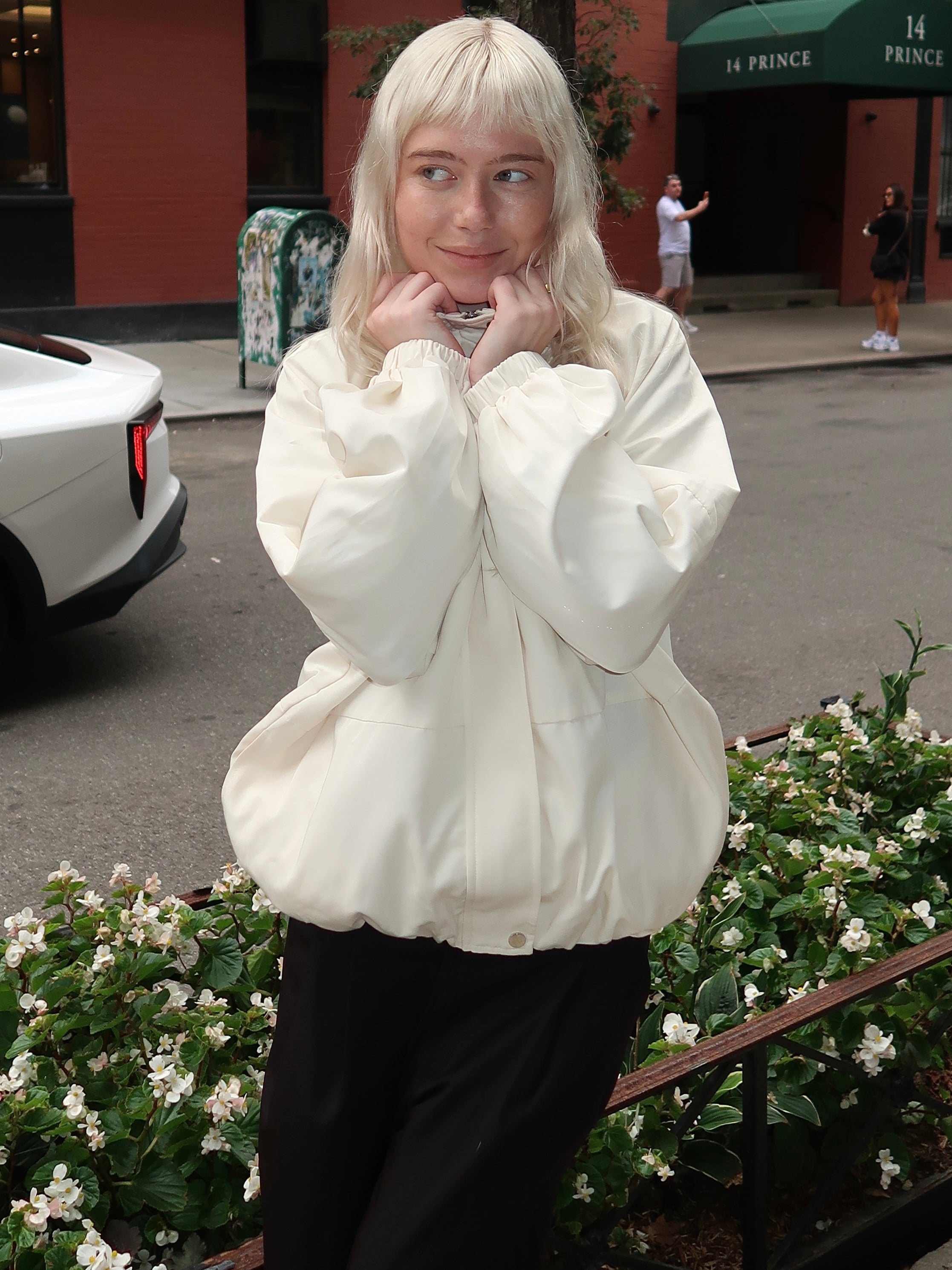 Isaak Bomber Jacket in Cream