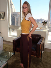 Piper Waffle Jogger in Chocolate