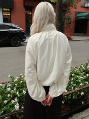 Isaak Bomber Jacket in Cream