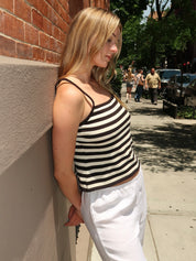 Darcy Top in Cream & Black