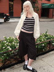 Neves Long Short Trousers in Black