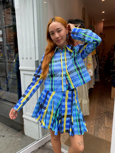 Bocaito Blouse in Tartan Charra Azul
