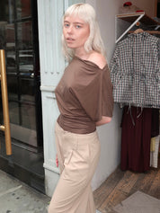 Minna Draped Top in Brown