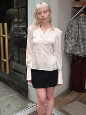 Cyra Silky Blouse in Cream