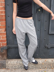 The Flannel Herringbone Simple Pant in Charcoal