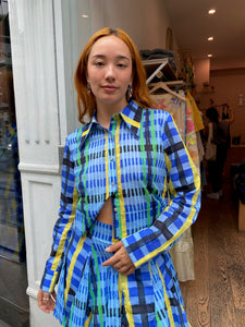 Bocaito Blouse in Tartan Charra Azul