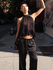 Empress Halter Top in Black