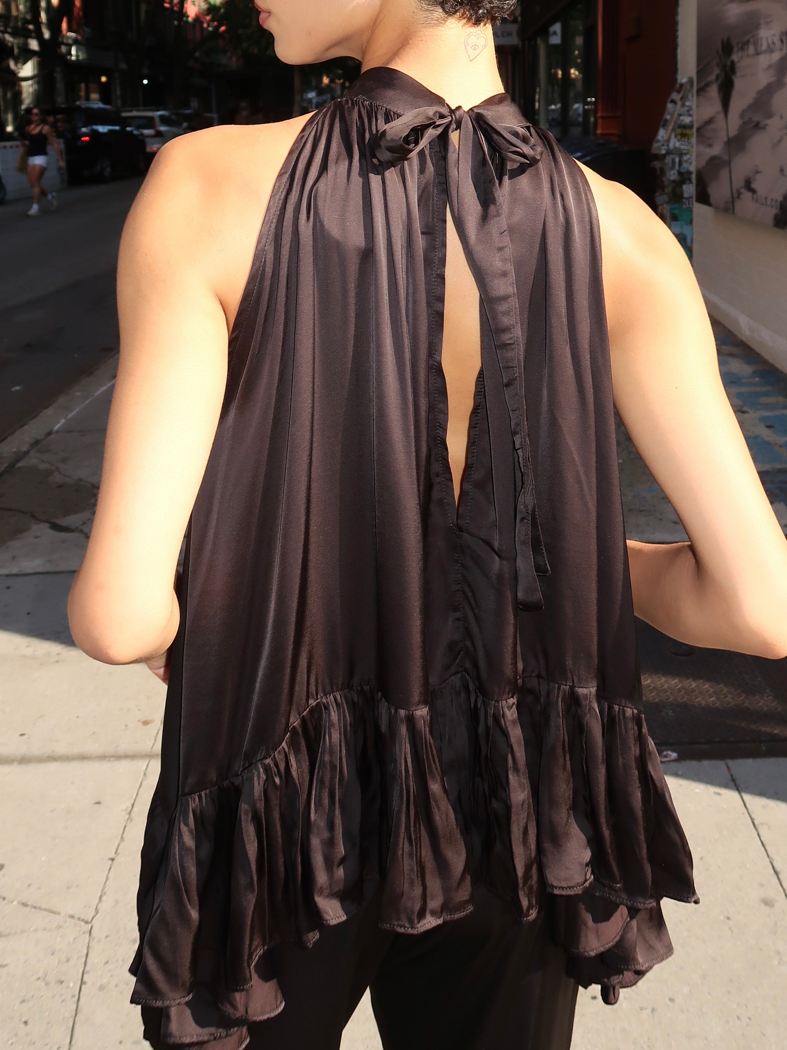 Empress Halter Top in Black