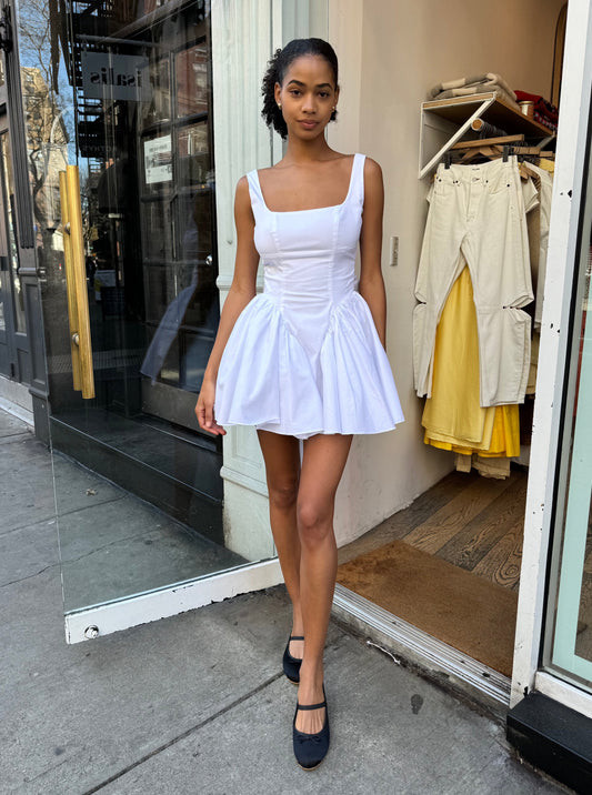 Ballet Mini Dress in White