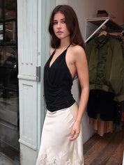 Breanna Halter Top in Black