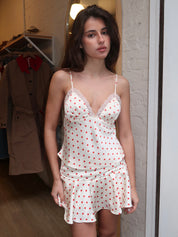 Tujunga Top in Ivory/Cherry