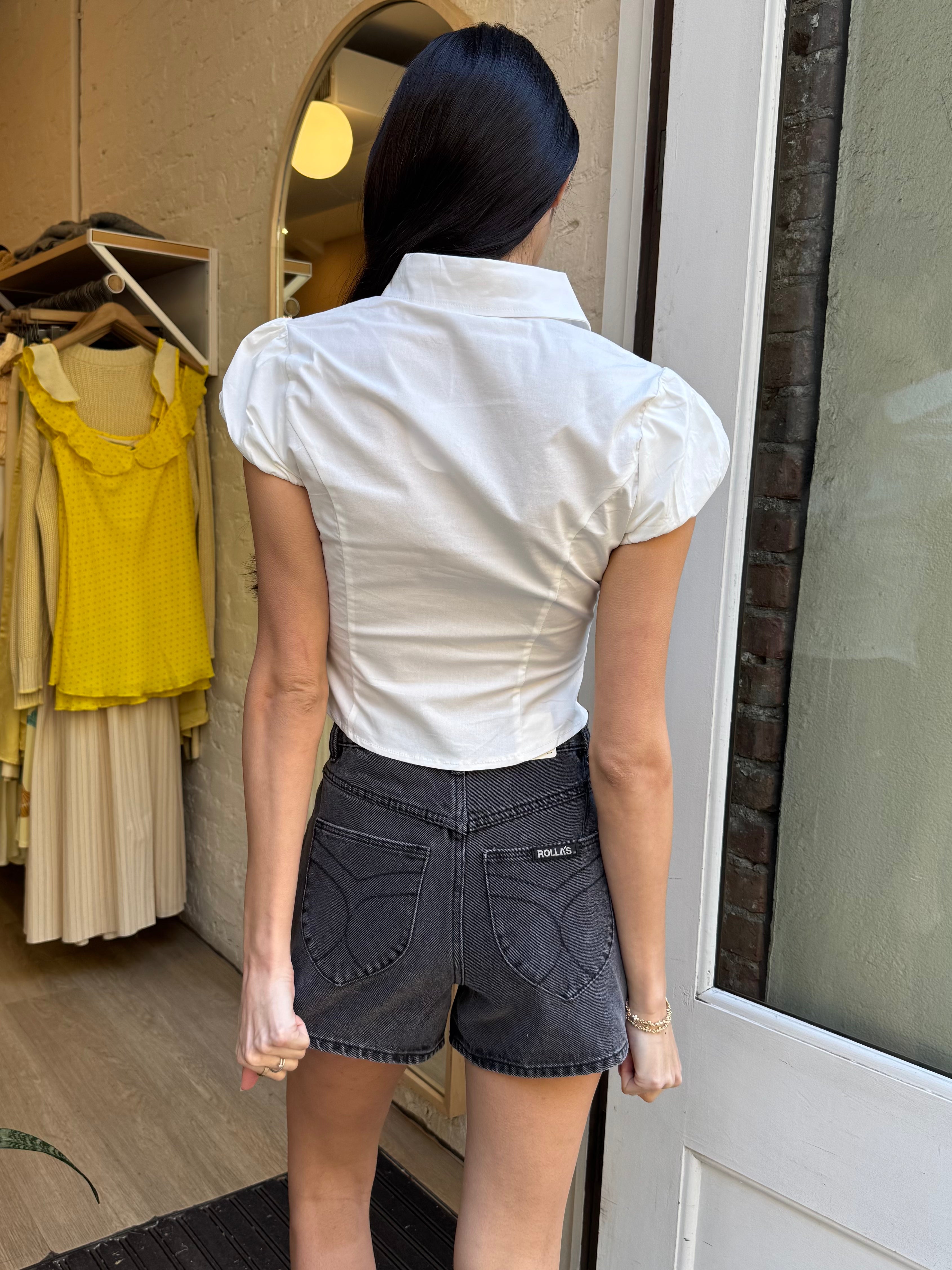 Dasha Button Down Top in White