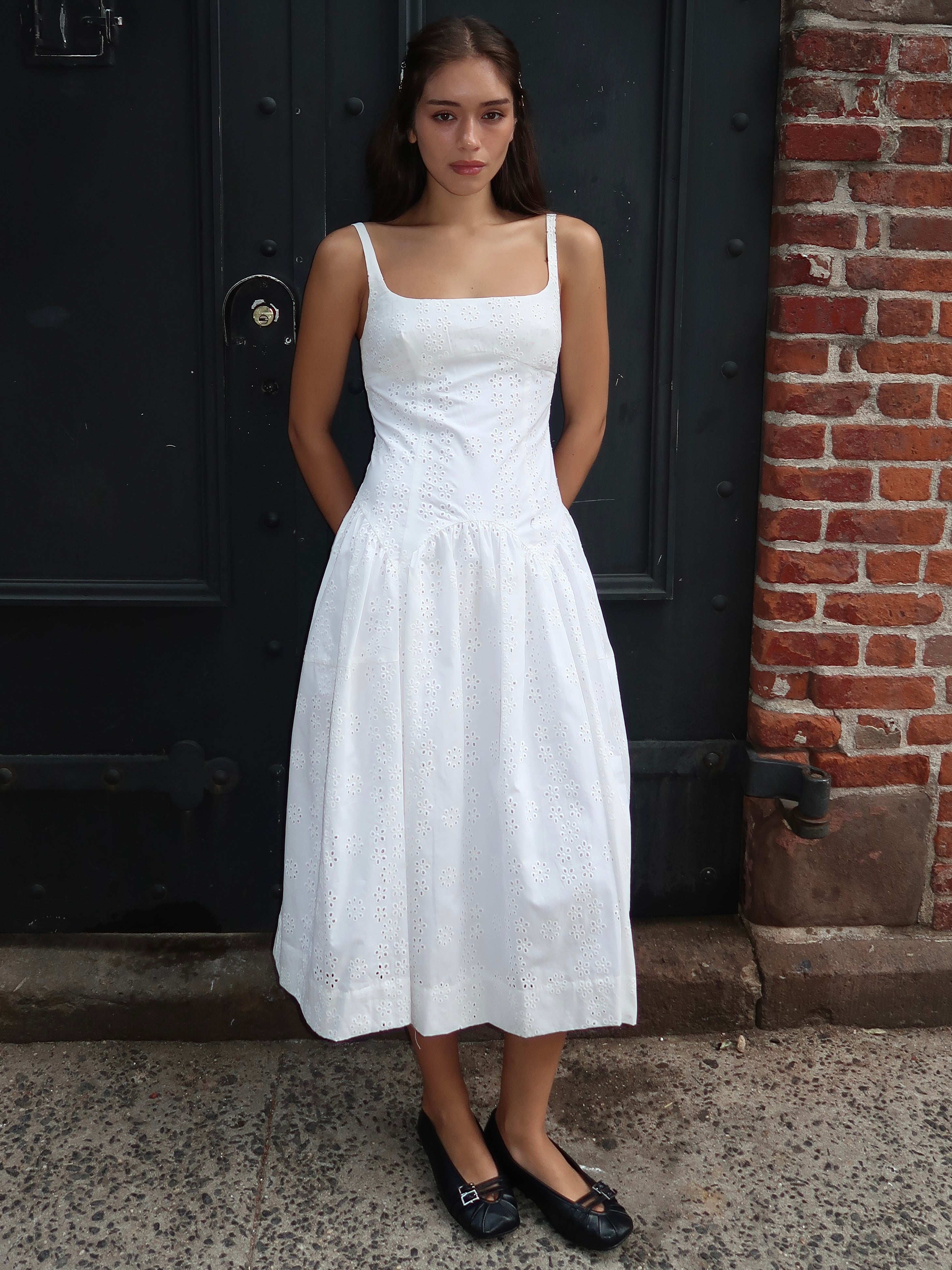 Cricket Dress in White