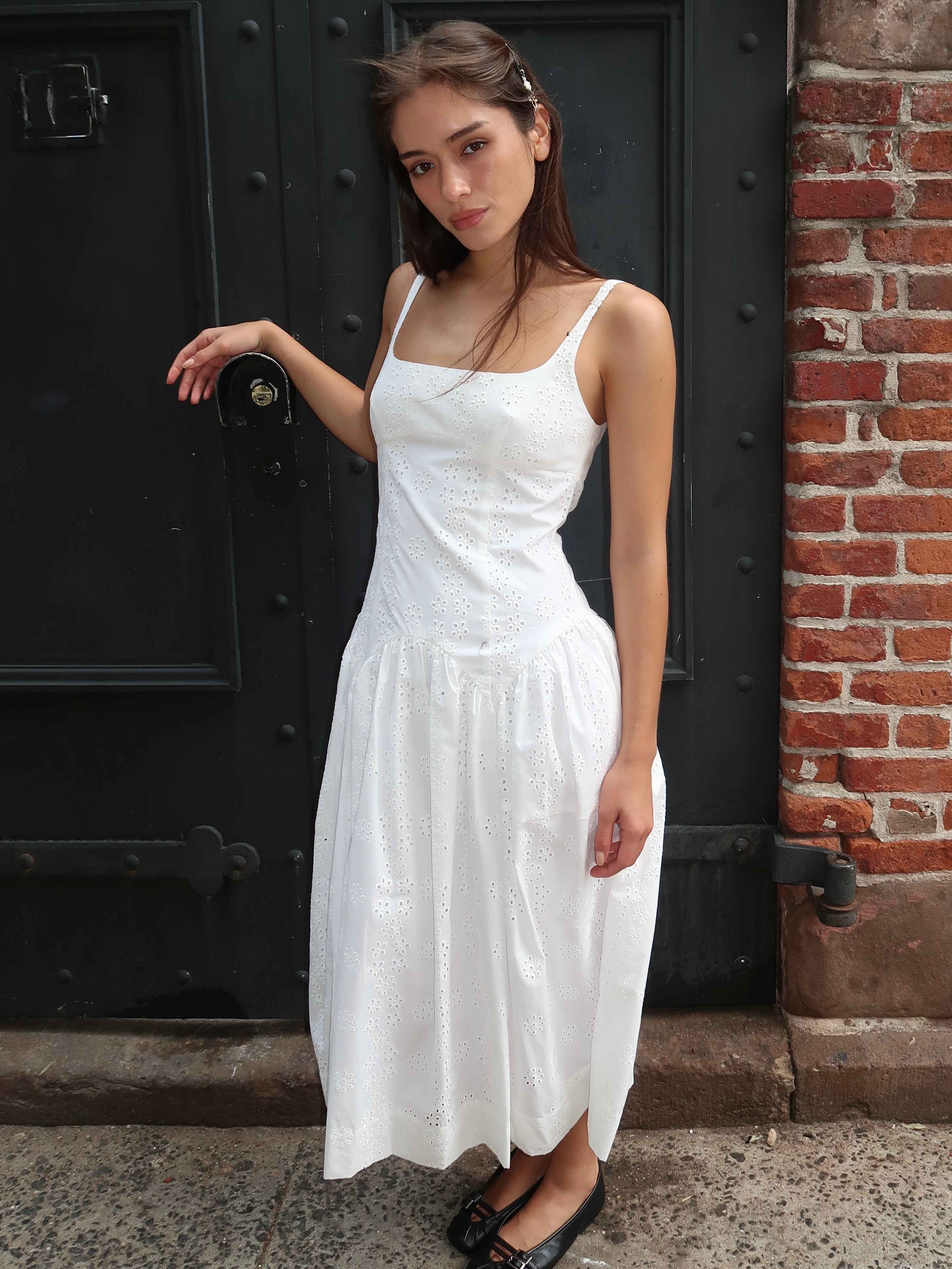 Cricket Dress in White