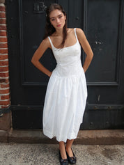 Cricket Dress in White