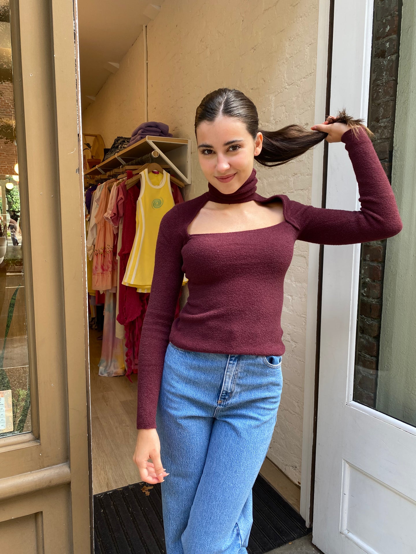 Izabella Sweater in Wine